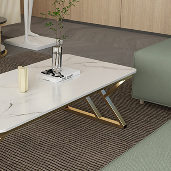 Modern Trestle Coffee Table SlateRectangle Coffee or End Table Clearhalo 'Coffee & Accent Tables' 'Coffee Tables' 'coffee_tables' 'furn' 'furn_coffee_tables' 'Furniture' 'Living Room Furniture' 7240290