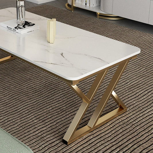 Modern Trestle Coffee Table SlateRectangle Coffee or End Table Clearhalo 'Coffee & Accent Tables' 'Coffee Tables' 'coffee_tables' 'furn' 'furn_coffee_tables' 'Furniture' 'Living Room Furniture' 7240291