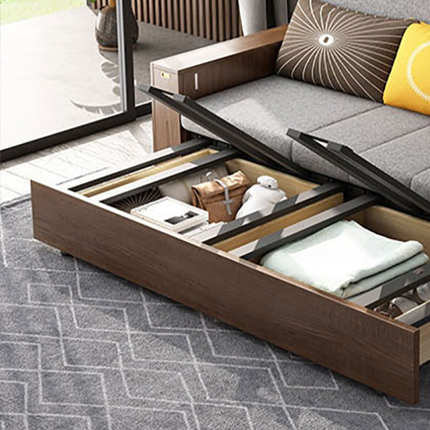 29 "Sofa contemporain de large Futon Grey Storage Tissu Sleeper Sleepa