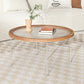 Tropical Style Glass Coffee Table Round 4 Legs Cocktail Table Clearhalo 'Coffee & Accent Tables' 'Coffee Tables' 'coffee_tables' 'furn' 'furn_coffee_tables' 'Furniture' 'Living Room Furniture' 7240365
