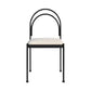 Industrial Style Armless Dining Chair Metal Frame Open Back Dining Chair for Bedroom