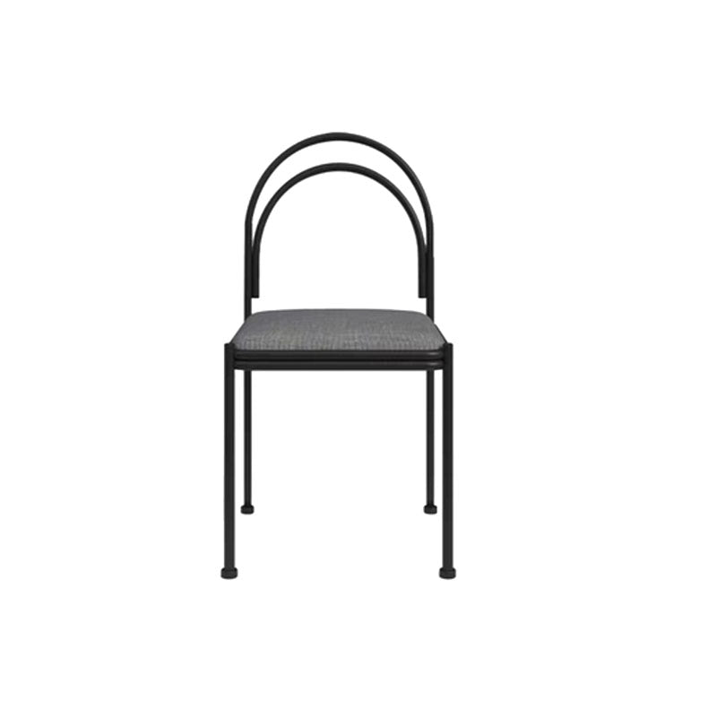 Industrial Style Armless Dining Chair Metal Frame Open Back Dining Chair for Bedroom