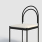 Industrial Style Armless Dining Chair Metal Frame Open Back Dining Chair for Bedroom