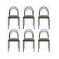 Industrial Style Armless Dining Chair Metal Frame Open Back Dining Chair for Bedroom