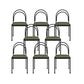 Industrial Style Armless Dining Chair Metal Frame Open Back Dining Chair for Bedroom