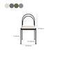 Industrial Style Armless Dining Chair Metal Frame Open Back Dining Chair for Bedroom