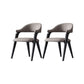 Industrial Style Arm Dining Chair Faux Leather Open Back Dining Chair for Bedroom Black 2 Piece Set Clearhalo 'Dining Chairs' 'Dining Tables & Seating' 'dining_chair' 'furn' 'furn_dining_chair' 'Furniture' 'Kitchen & Dining Furniture' 7240641
