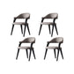 Industrial Style Arm Dining Chair Faux Leather Open Back Dining Chair for Bedroom Black 4 Piece Set Clearhalo 'Dining Chairs' 'Dining Tables & Seating' 'dining_chair' 'furn' 'furn_dining_chair' 'Furniture' 'Kitchen & Dining Furniture' 7240643