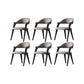 Industrial Style Arm Dining Chair Faux Leather Open Back Dining Chair for Bedroom Black 6 Piece Set Clearhalo 'Dining Chairs' 'Dining Tables & Seating' 'dining_chair' 'furn' 'furn_dining_chair' 'Furniture' 'Kitchen & Dining Furniture' 7240646