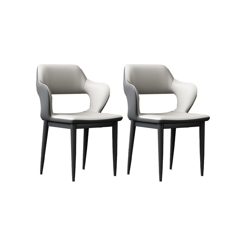 Industriestil Arm Speisestuhl Kunstleder offener Esszimmer für Wohnzimmer offener Rücken