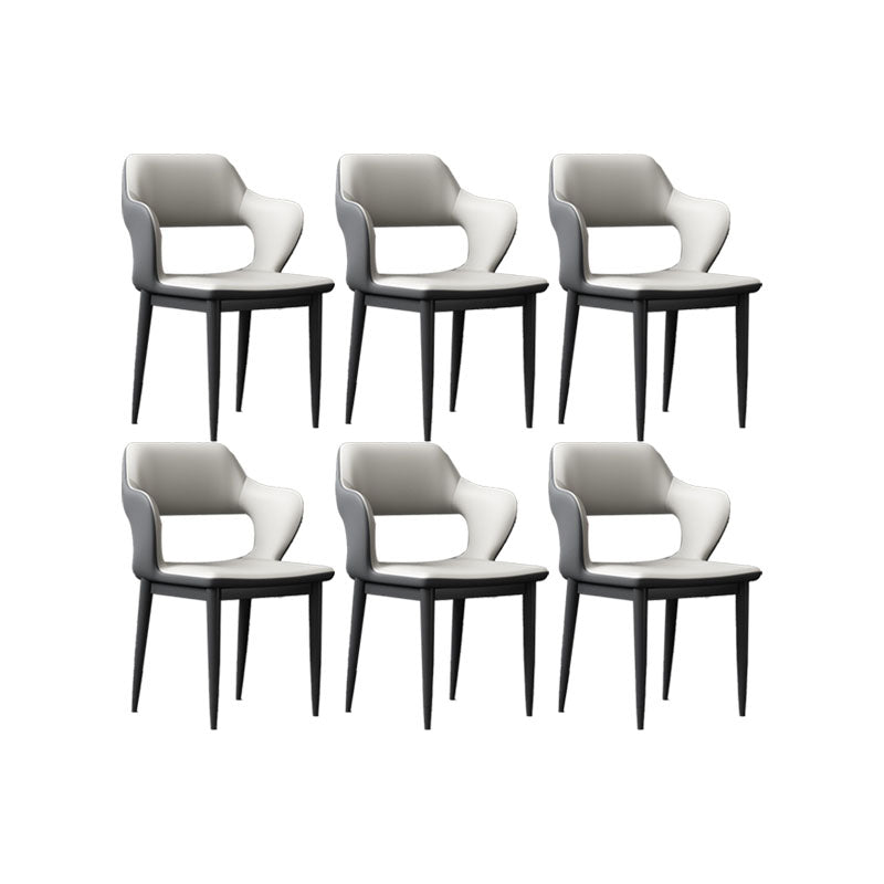 Industriestil Arm Speisestuhl Kunstleder offener Esszimmer für Wohnzimmer offener Rücken