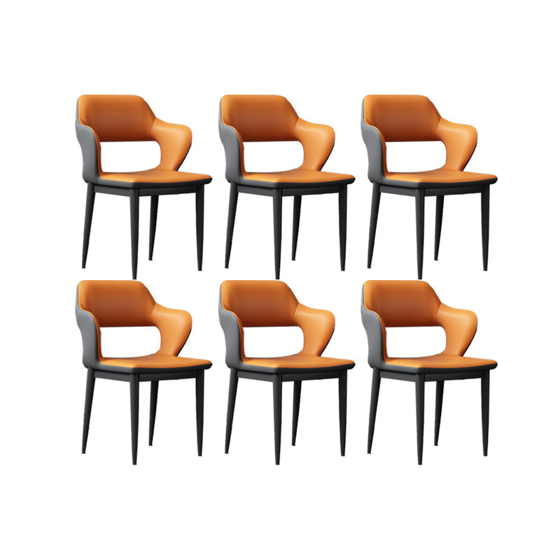 Industriestil Arm Speisestuhl Kunstleder offener Esszimmer für Wohnzimmer offener Rücken