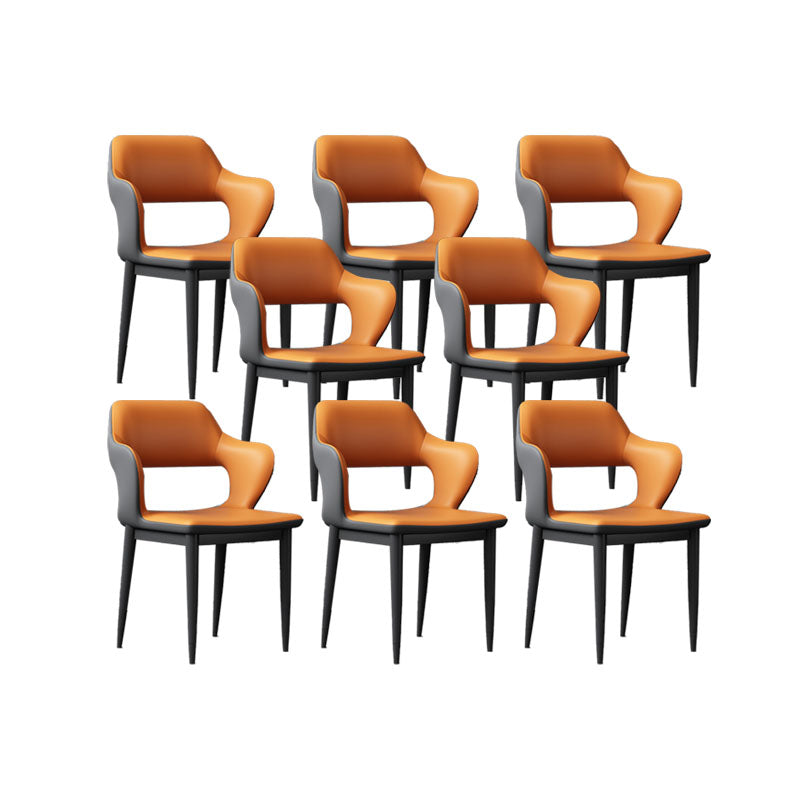 Industriestil Arm Speisestuhl Kunstleder offener Esszimmer für Wohnzimmer offener Rücken