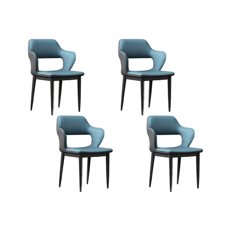 Industriestil Arm Speisestuhl Kunstleder offener Esszimmer für Wohnzimmer offener Rücken