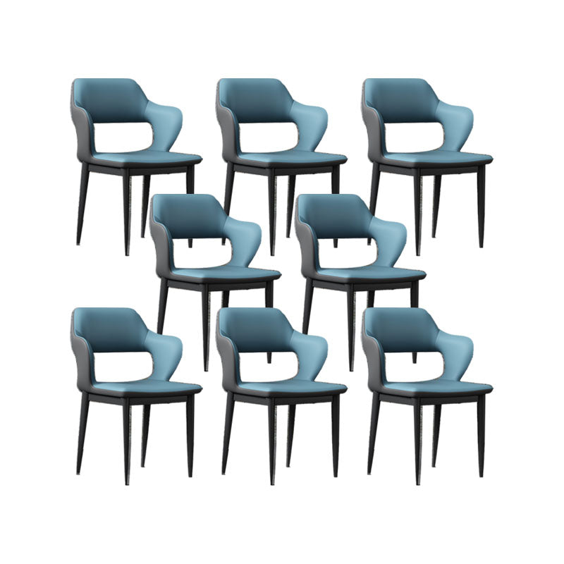 Industriestil Arm Speisestuhl Kunstleder offener Esszimmer für Wohnzimmer offener Rücken