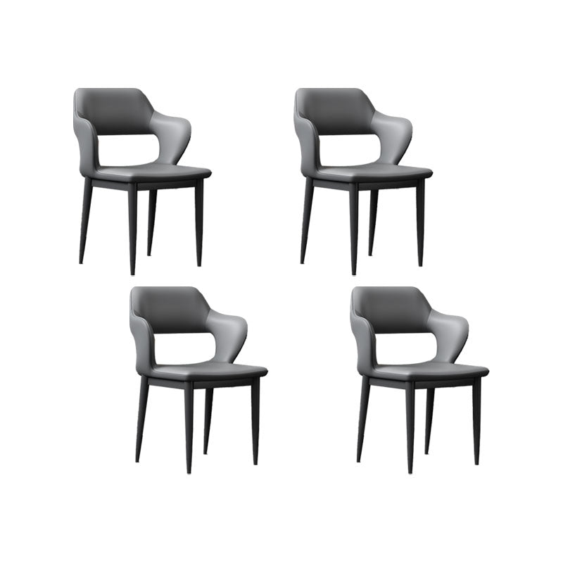 Industriestil Arm Speisestuhl Kunstleder offener Esszimmer für Wohnzimmer offener Rücken