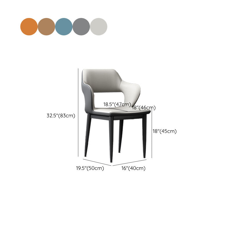 Industriestil Arm Speisestuhl Kunstleder offener Esszimmer für Wohnzimmer offener Rücken