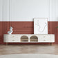 Console multimédia moderne Meuble TV Console de meuble TV en pierre avec 4 tiroirs