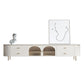 Console multimédia moderne Meuble TV Console de meuble TV en pierre avec 4 tiroirs