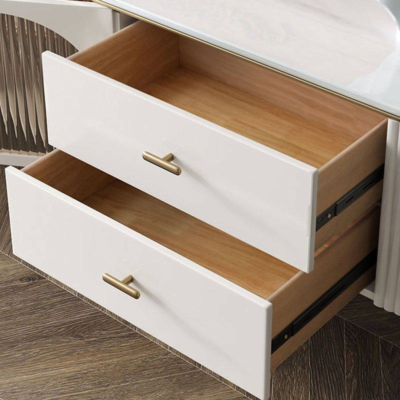Console multimédia moderne Meuble TV Console de meuble TV en pierre avec 4 tiroirs