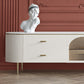Console multimédia moderne Meuble TV Console de meuble TV en pierre avec 4 tiroirs