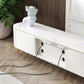 Console multimédia moderne Meuble TV Console de meuble TV en pierre avec 4 tiroirs
