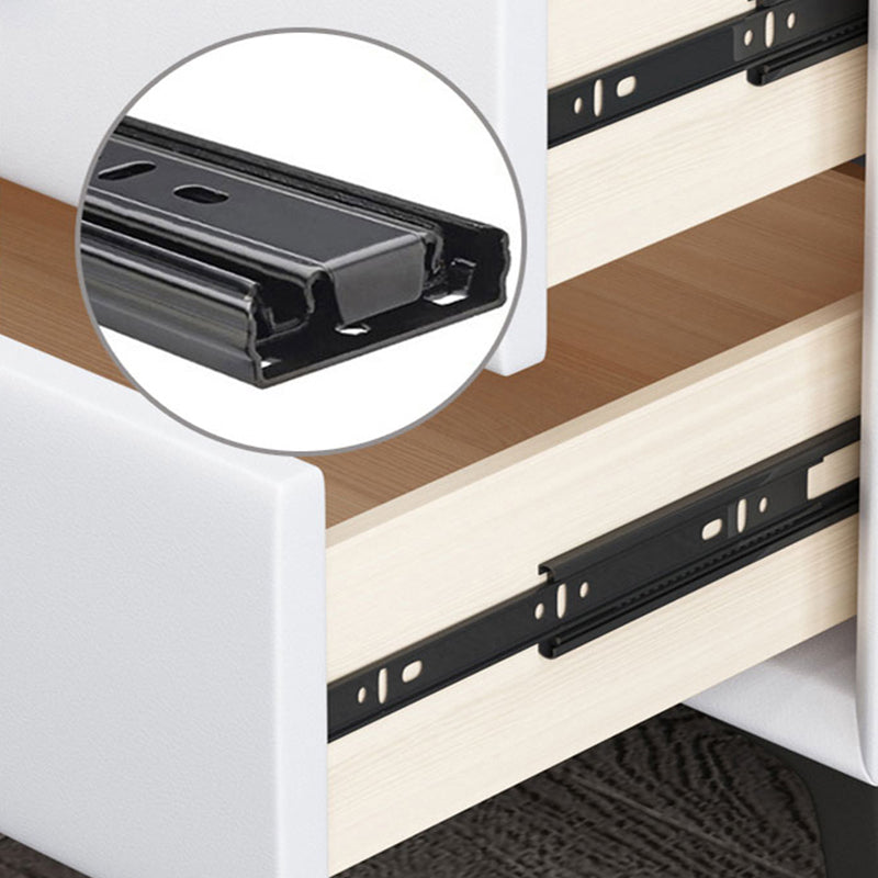 Comobilismo per letto contemporaneo di cabinetto in pelle con 2 cassetti