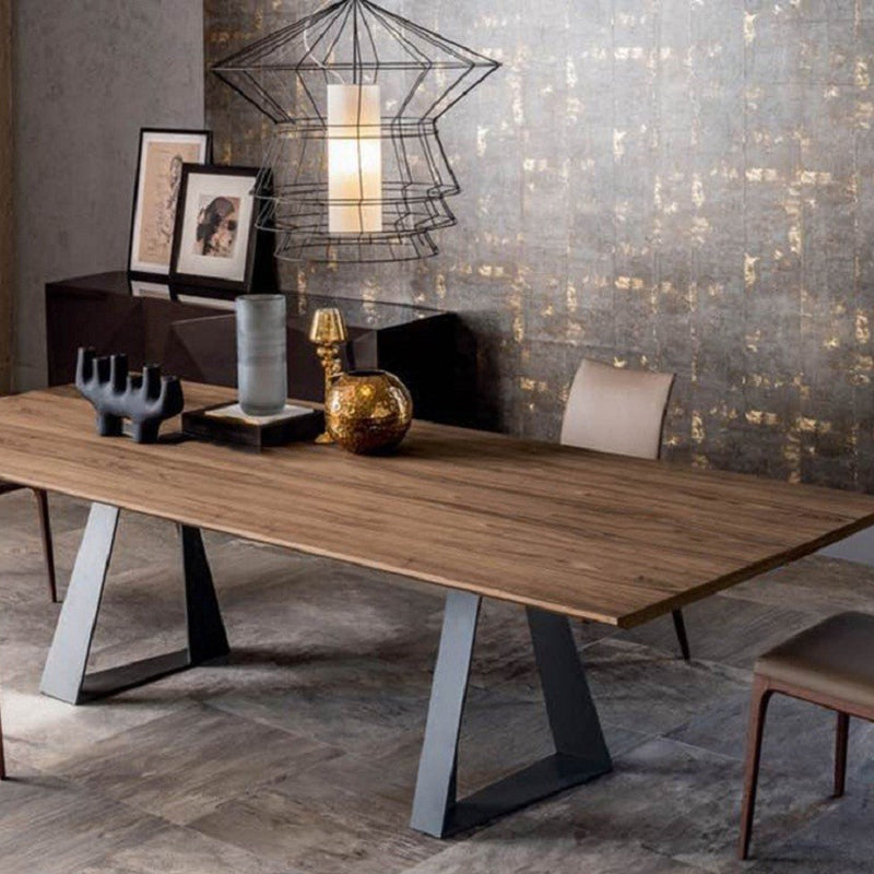 Modern Rectangular Shaped Office Table Wood Writing Desk in Brown Clearhalo 'furn' 'furn_office_desk' 'Furniture' 'Office Desks' 'Office Furniture' 'office_desk' 7241059