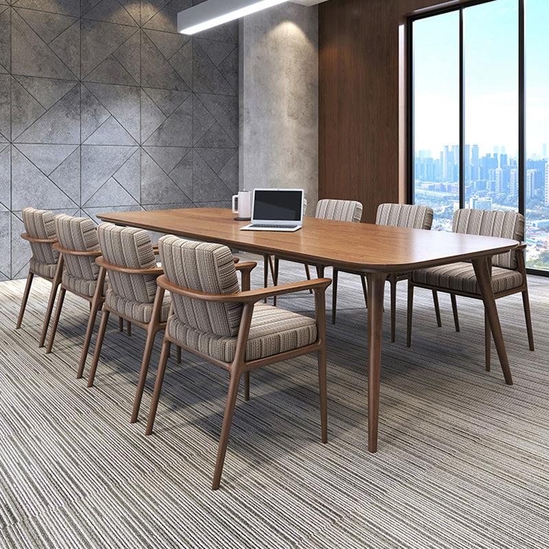 Rectangular Shaped Modern Office Tables Wooden Writing Desk in Brown Clearhalo 'furn' 'furn_office_desk' 'Furniture' 'Office Desks' 'Office Furniture' 'office_desk' 7241075