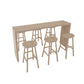 Set tavolo da bar moderno rettangolare Tavolo da bar in legno massello da 1/7 pezzi e sgabelli senza schienale