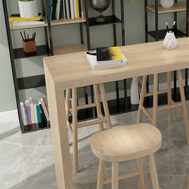 Set tavolo da bar moderno rettangolare Tavolo da bar in legno massello da 1/7 pezzi e sgabelli senza schienale