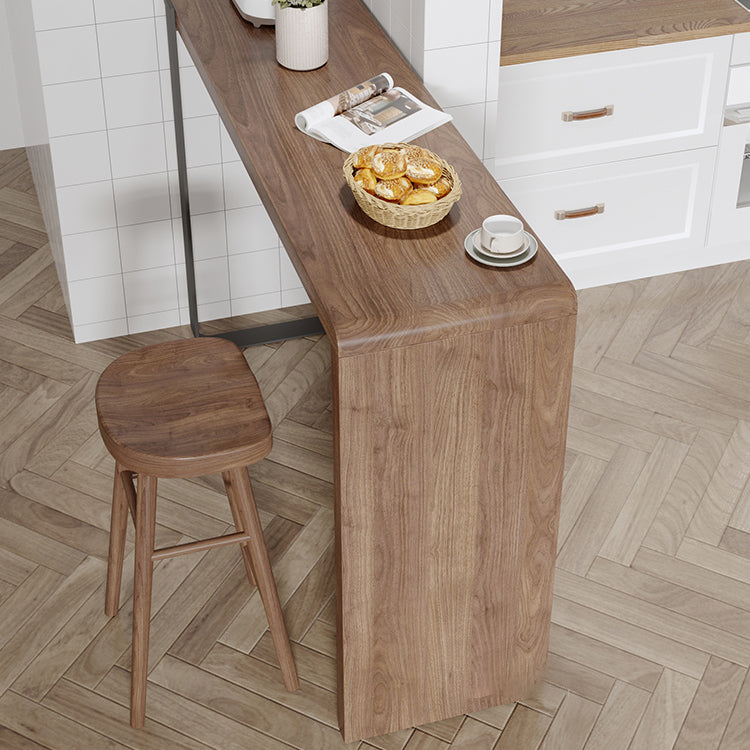 Juego de mesa de Bar y Pub de madera maciza de pino, mesa de Bar rectangular de 1/3 Uds. Y taburetes sin respaldo