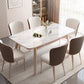 Pieds en caoutchouc de table à manger rectangulaire en pierre pliable pour salle à manger