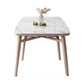 Pieds en caoutchouc de table à manger rectangulaire en pierre pliable pour salle à manger