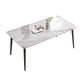 Modern Stone Rectangle Dining Table 4 Metal Legs for Dining Room Clearhalo 'Dining Tables & Seating' 'Dining Tables' 'dining_table' 'furn' 'furn_dining_table' 'Furniture' 'Kitchen & Dining Furniture' 7242777