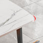 Modern Stone Rectangle Dining Table 4 Metal Legs for Dining Room Clearhalo 'Dining Tables & Seating' 'Dining Tables' 'dining_table' 'furn' 'furn_dining_table' 'Furniture' 'Kitchen & Dining Furniture' 7242780