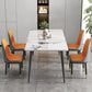 Modern Stone Rectangle Dining Table 4 Metal Legs for Dining Room Clearhalo 'Dining Tables & Seating' 'Dining Tables' 'dining_table' 'furn' 'furn_dining_table' 'Furniture' 'Kitchen & Dining Furniture' 7242783