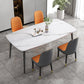 Modern Stone Rectangle Dining Table 4 Metal Legs for Dining Room Clearhalo 'Dining Tables & Seating' 'Dining Tables' 'dining_table' 'furn' 'furn_dining_table' 'Furniture' 'Kitchen & Dining Furniture' 7242785