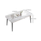 Modern Stone Rectangle Dining Table 4 Metal Legs for Dining Room Clearhalo 'Dining Tables & Seating' 'Dining Tables' 'dining_table' 'furn' 'furn_dining_table' 'Furniture' 'Kitchen & Dining Furniture' 7242790