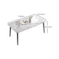 Modern Stone Rectangle Dining Table 4 Metal Legs for Dining Room Clearhalo 'Dining Tables & Seating' 'Dining Tables' 'dining_table' 'furn' 'furn_dining_table' 'Furniture' 'Kitchen & Dining Furniture' 7242791