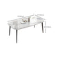 Modern Stone Rectangle Dining Table 4 Metal Legs for Dining Room Clearhalo 'Dining Tables & Seating' 'Dining Tables' 'dining_table' 'furn' 'furn_dining_table' 'Furniture' 'Kitchen & Dining Furniture' 7242792
