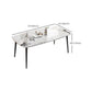 Modern Stone Rectangle Dining Table 4 Metal Legs for Dining Room Clearhalo 'Dining Tables & Seating' 'Dining Tables' 'dining_table' 'furn' 'furn_dining_table' 'Furniture' 'Kitchen & Dining Furniture' 7242793
