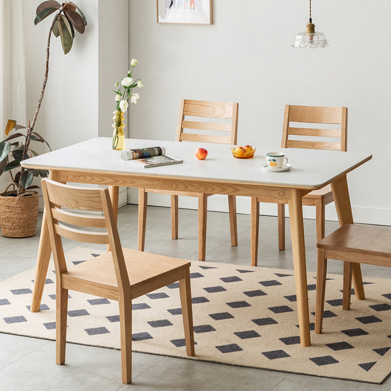 Moderne rechthoekige stenen eettafel Ash poten voor eetkamer