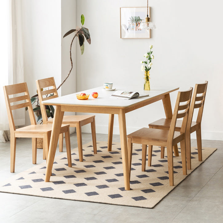 Moderne rechthoekige stenen eettafel Ash poten voor eetkamer