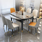 Modern Foldable Stone Dining Table Rubber Wood Legs for Dining Room Clearhalo 'Dining Tables & Seating' 'Dining Tables' 'dining_table' 'furn' 'furn_dining_table' 'Furniture' 'Kitchen & Dining Furniture' 7242827