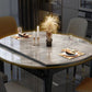 Modern Foldable Stone Dining Table Rubber Wood Legs for Dining Room Clearhalo 'Dining Tables & Seating' 'Dining Tables' 'dining_table' 'furn' 'furn_dining_table' 'Furniture' 'Kitchen & Dining Furniture' 7242831