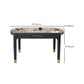 Modern Foldable Stone Dining Table Rubber Wood Legs for Dining Room Clearhalo 'Dining Tables & Seating' 'Dining Tables' 'dining_table' 'furn' 'furn_dining_table' 'Furniture' 'Kitchen & Dining Furniture' 7242839