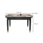 Modern Foldable Stone Dining Table Rubber Wood Legs for Dining Room Clearhalo 'Dining Tables & Seating' 'Dining Tables' 'dining_table' 'furn' 'furn_dining_table' 'Furniture' 'Kitchen & Dining Furniture' 7242840