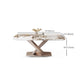 Glam Stone Rectangle Dining Table Metal Base for Dining Room Clearhalo 'Dining Tables & Seating' 'Dining Tables' 'dining_table' 'furn' 'furn_dining_table' 'Furniture' 'Kitchen & Dining Furniture' 7242864