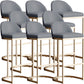 Bucket Faux Leather Dining Stool Low Back Bar Stool with Gold Metal Base 8 Piece Set Clearhalo 'Bar Furniture' 'Bar Stools' 'bar_stools' 'furn' 'furn_bar_stools' 'Furniture' 'Kitchen & Dining Furniture' 7243914